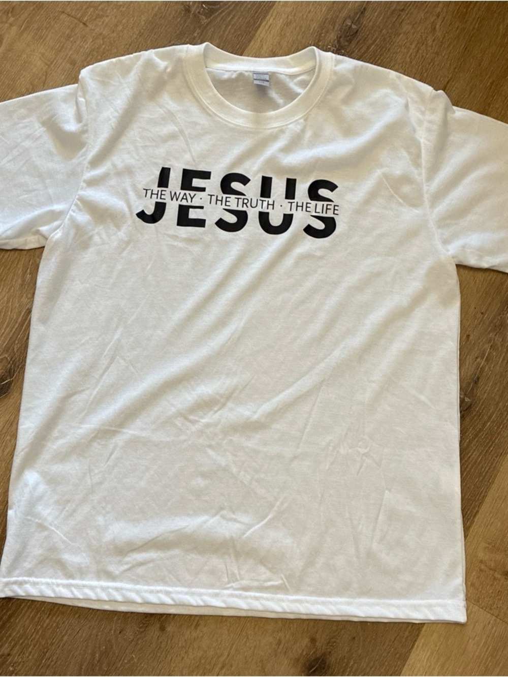 Adult White Jesus Graphic Tee - Faith Message